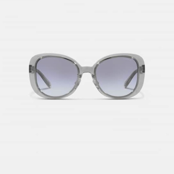 NWT: Coach Embedded Signature Blue Round Sunglasses - Picture 5 of 5